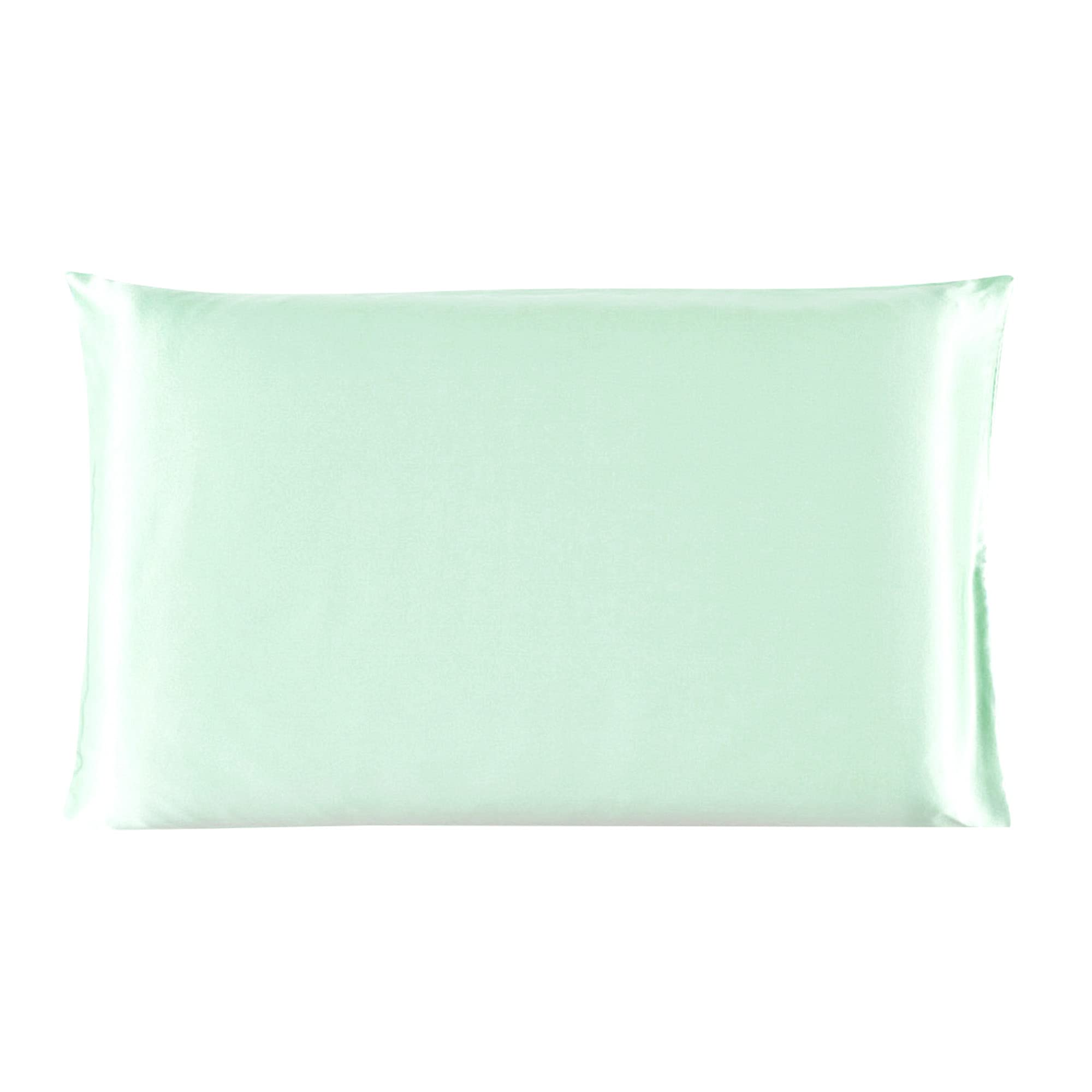Sourcingmap 100% Pure Mulberry Charmeuse Silk Pillowcase Pillow Case Cover for Hair & Skin 19 Momme 350tc /Travel Size 14x20 Inch/36x51cm Light Green (1-Piece)