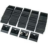 Super Z Outlet Black Velvet Plastic Display Cards for Earrings, Jewelry Accessories, 2" x 2" (100 Pk)
