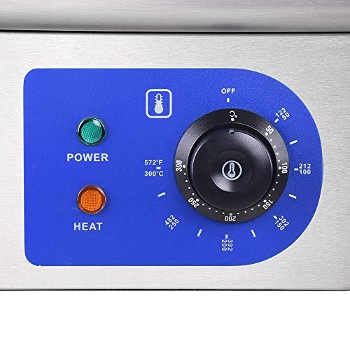 WeChef 2500W 24" Commercial Electric Countertop Griddle Flat Top Grill Hot Plate Stainless Steel Adjustable Temp - Thumbnail 5
