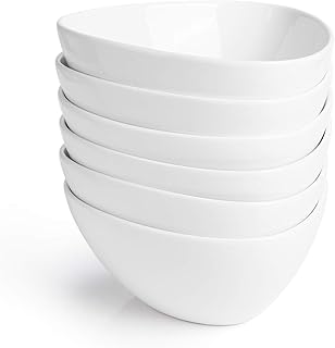 Sweese 115.001 Müslischalen 6er Set aus Porzellan, Füllmenge 500 ml, Müslischüssel, Müsli Schale, Dessertschale, Snackschale, Eisschale, Schüssel