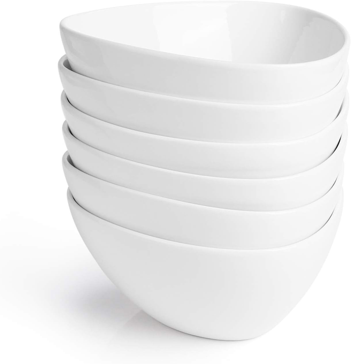 Sweese 115.001 Müslischalen 6er Set aus Porzellan, Füllmenge 500 ml, Müslischüssel, Müsli Schale, Dessertschale, Snackschale, Eisschale, Schüssel