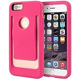 iPhone 6 Case, iPhone 6s Case, CellJoy [SLiM CLiP] Hybrid Case [Built in Belt Clip] [TPU] (Hot Pink) Protective Cover Skin