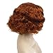 Aimole Short Curly Wigs Women's Vintage Flapper Wig 1920s Cosplay Halloween Party Daily Everyday Hair Red