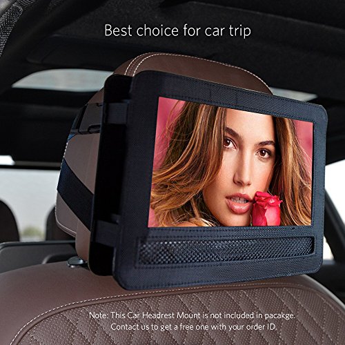 DRJ-5-Hours-95-Swivel-Screen-Portable-DVD-Player-with-Built-in-Rechargeable-Battery-and-USBSD-Card-Reader-59ft18M-Car-Charger-Battery-Adapter