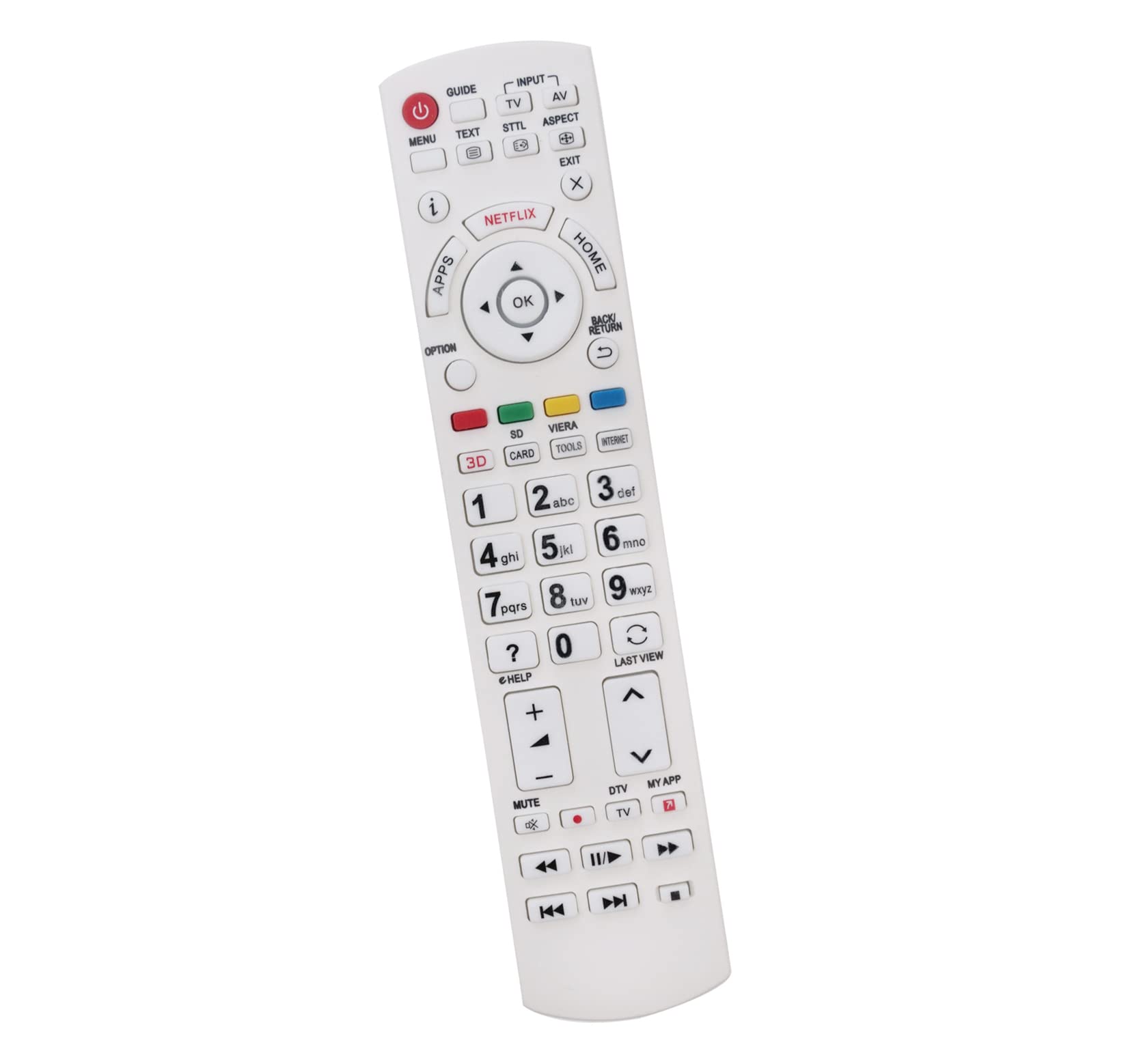 AULCMEET N2QAYB001009 sub N2QAYA000097 N2QAYB001010 Replace Remote for Panasonic TX-L55DTW60 TX-L55ET60 TX-L55ET61 TXL55WT60E TX-L55WT60E TXL55WT60T TXL60DT60E TX-L60DT60E TX-LR47WT60 TXLR50DT60