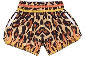 VOLERE È POTERE Muay Thai Shorts Kickboxing Shorts Gym Boxing Unisex MMA Shorts Training Workout Trunks with Pocket