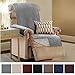 Gorilla Grip Original Slip Resistant Recliner Protector for Seat Width up to 26 Inch, Patented Suede-Like Furniture Slipcover, 2 Inch Straps, Reclining Chair Slip Cover Throw for Dogs, Charcoal