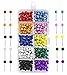 1000 PCS Push Pins Map Tacks Round Map Pins, 1/8-Inch Plastic Beads Head, Packaged in Plastic Container for Cork Board, Bulletin Board Marking, 10 Assorted Colors(Color 01)