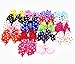 CÉLLOT 3 Inch Boutique Grosgrain Ribbon Pinwheel Hair Bows Alligator Clips For Girls Toddlers Accessories Teens Gifts In Pairs