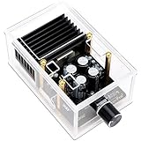 Power Amplifier Module, DROK 30W+30W Class AB Digital Audio Stereo Amp Board, DC 12V Dual Channel 2.0 TDA7377 Immersion Gold Car Speaker Amplify Chip with Case and Shielded Cable for Sound System DIY