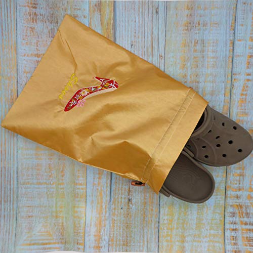 Ouyatoyu 5pcs Embroidered Silk Jacquard Travel Bag, Laundry Bags Shoe Bags, Lingerie Bags Underwear Bags for Travel Storage for Men Women Washable Cloth Shoe Bags - Thumbnail 7