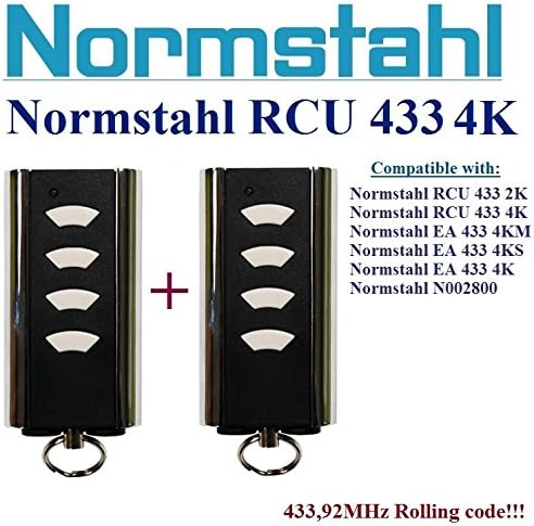 2 X Normstahl RCU433 4K 4-channel original remote control transmitters, 433.92Mhz rolling code keyfobs!!! 2 remotes for the BEST PRICE price!!!