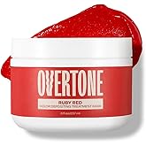 Overtone Semi Permanent Hair Color Conditioner, Ruby Red, 8 oz, Nourishing, Damage-Free, Color Depositing Mask for All Hair Types with Shea Butter & Coconut Oil, Vegan & Cruelty-Free