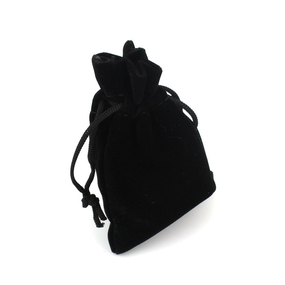 Velvet Drawstring Bag Wedding Favor Bags Candy Bags Jewelry Pouch 10pcs (Black)