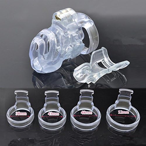 The Bondage Locker Chastity Cage Clear Resin Male Chastity Belt, Short Cage - Image 3