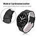 V-MORO for Gear Sport/Galaxy Watch 42mm Bands, 20mm Soft Leather Band Bracelet Strap Replacement for Samsung Gear Sport R600 & Samsung Galaxy Watch 42mm R810 & Garmin VivoActive 3 Men Women Black