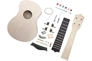 CONGARTENO DIY Ukulele Kit Basswood Self-painting Guitar Craft for Adults and Beginners Lightweight Musical