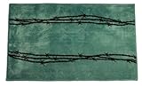 HiEnd Accents Kitchen and Bath Barbwire Western Rug, Turquoise