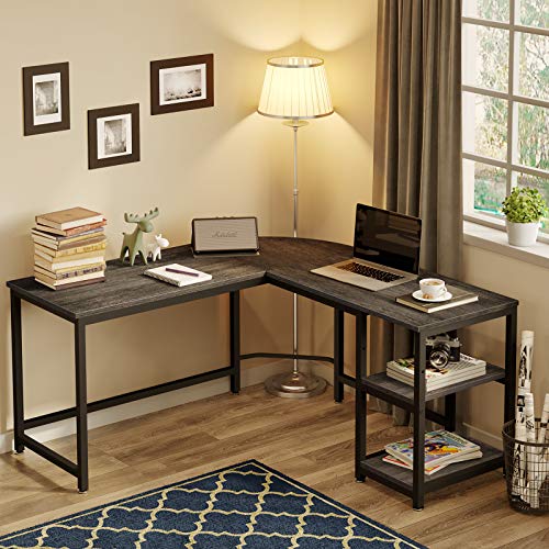 Homemaxs LShaped Computer Desk, 56Inch Corner Desk for Home Office