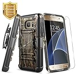Galaxy S7 Case with [Tempered Glass Screen Protector], S7 Holster Case, NageBee [Heavy Duty] Armor Shock Proof [Swivel Belt Clip] Holster [Kickstand] Combo Rugged Case For Samsung Galaxy S7 G930 -Camo
