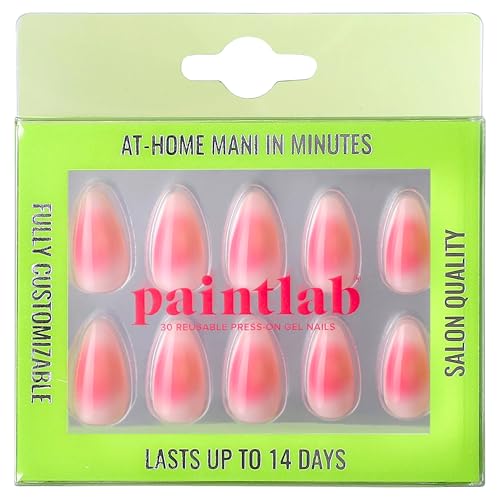 PaintLab Press-On Nails Manicure Kit, 999 Aura Almond, 24-Piece Set, Long-Lasting Fake Nails with Glue, File, Prep Pad & Cuticle Stick - Image 7