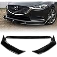 EPARTS ABS 3-Piece Front Bumper Lip Splitter Spoiler Kit Compatible With 2019 2020 2021 Mazda 6 Atenza (Painted Black)
