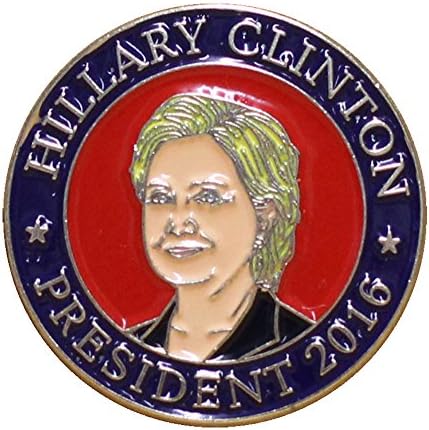 L W Bristol Classics Hillary Clinton President 2016 Portrait Lapel Pin/Hat Tac