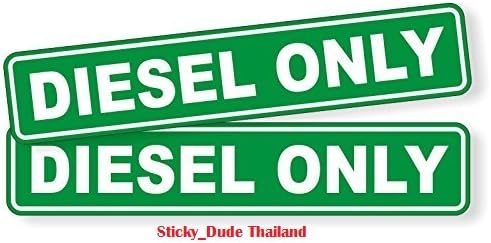 STICKY DUDE Thailand 2 (Two) pcs - Diesel ONLY/Stickers/Labels/Automotive Fuel Decals/Label Weatherproof AR-15 AR15 / Helmet Decal Label Lunch Tool Box | “Peel and Stick” from