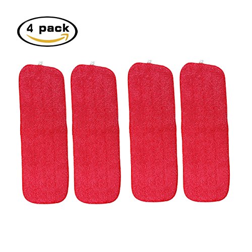 Sport Beats Commercial mop Replacement Micorfiber Pad 16.5 x 5.5 inch Wide pack of 4 pcs