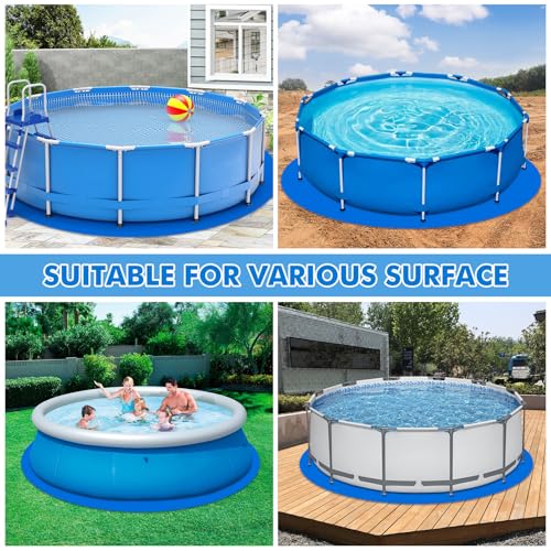 tivekeo Protective Mat for Round Swimming Pool 18 ft (5.6 m) | For flat swimming pools, tear-resistant protection