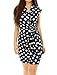 Allegra K Women's Polka Dots Sleeveless Tie Waist Christmas Wrap Dress M Blue
