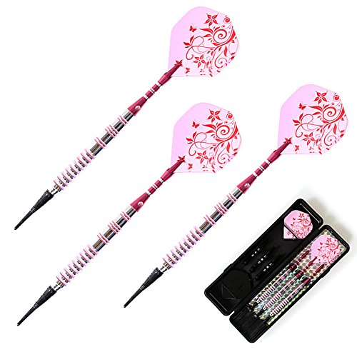 Taloyer 1 Set Lady Darts Soft Tips Conversion Dart Tip Points Flights with Shaft Brass Barrel - Thumbnail 4