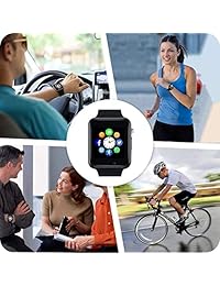 Qidoou   Reloj inteligente con Bluetooth, monitor de actividad física, reloj deportivo con pantalla táctil, podómetro, monitor de sueño, recordatorio de llamadas mensajes, reproductor de música, compatible con Android e iOS