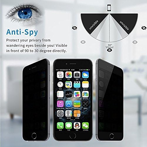 For iPhone 7 Plus JAPAN Quality Tempered Glass Privacy Anti Spy Screen Protector For iPhone 7 Plus 5.5" 0.25mm Thick 0.25mm w/Free Touch U Smartphone Stand (Cost $2.5, random color) X 1