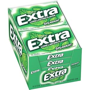 Image of Extra Spearmint Sugarfree Gum, 15 Piece (10 Packs)