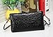 Doinshop Crocodile Messenger Bags Crossbody Clutch Women Shoulder Handbag (black)