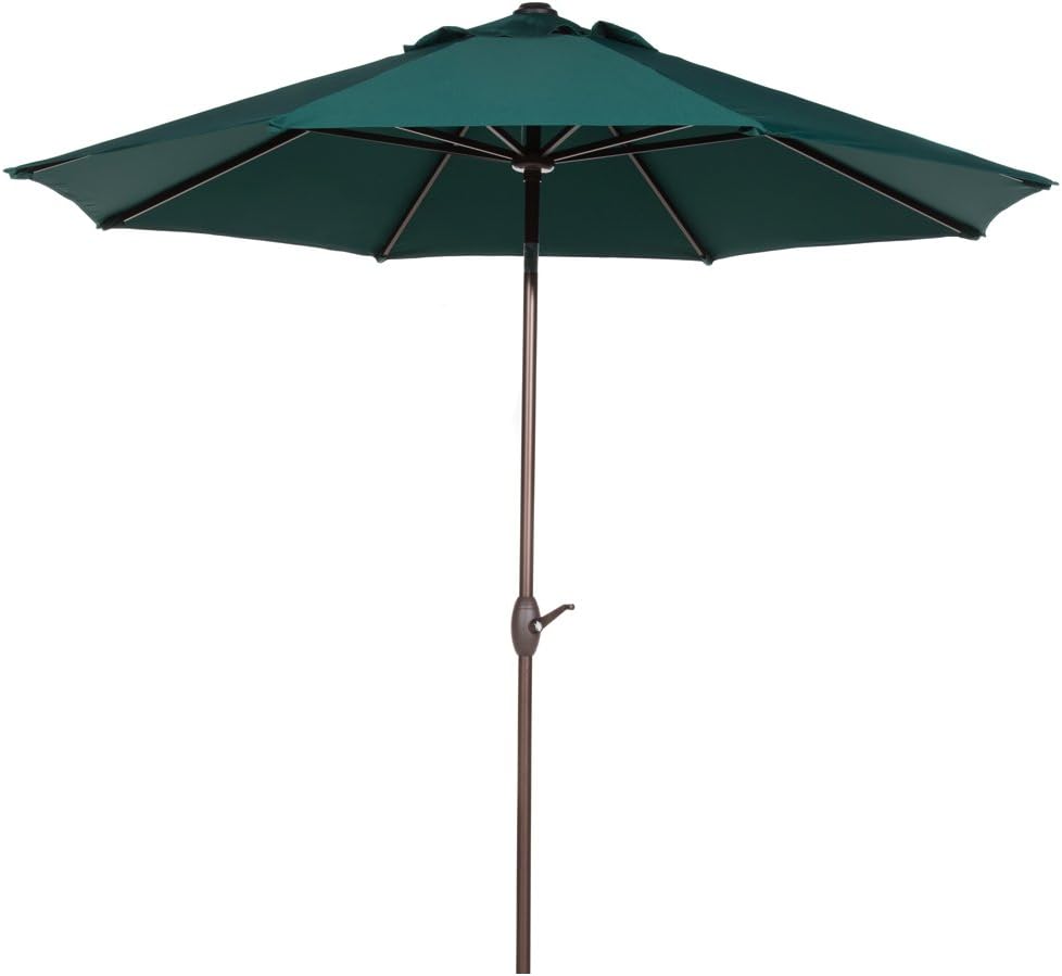 Amazon Com Abba Patio Outdoor Patio Umbrella Table Umbrella With Auto Tilt And Crank 9 Feet Dark Green Garden Outdoor