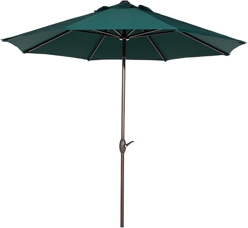 Amazon Com Abba Patio Outdoor Patio Umbrella Table Umbrella With Auto Tilt And Crank 9 Feet Dark Green Garden Outdoor