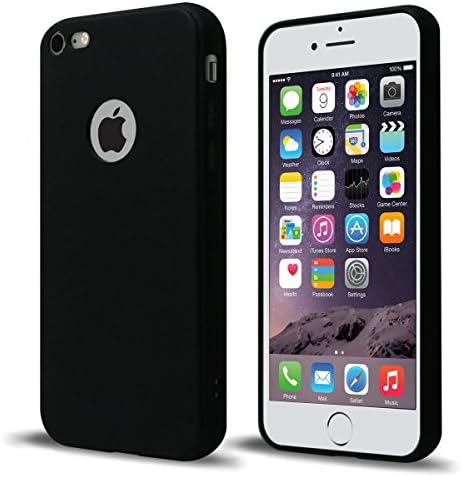 iPhone 6S Plus Case, iPhone 6 Plus Case, Ultra Slim Matte Black Flex-Gel Silicone TPU Case Cover by Cbus Wireless