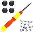 Padarsey 4 Pack Rubber Case Feet with Screws Screwdriver Kit Set Compatible for MacBook Pro A1278 A1286 A1297 13 15 17 (Not for Retina Display)