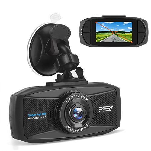 Dash Cam for Cars PEBA Super HD 1296P Dashboard Camera Car DVR Vehicle Video Recorder with 2.7-Inch LCD, G-Sensor, Loop Recording, Super Night Vision