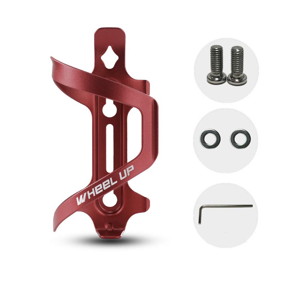 CMUNDLJQ CNC water bottle holder, bottle holder, drink holder, road bike, bicycle, water bottle holder for road and mountain bikes, DSSH-04 (one-sided red)