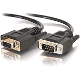 C2G/Cables to Go 52031 DB9 M/F Serial RS232 Extension Cable - Black (10 Feet)
