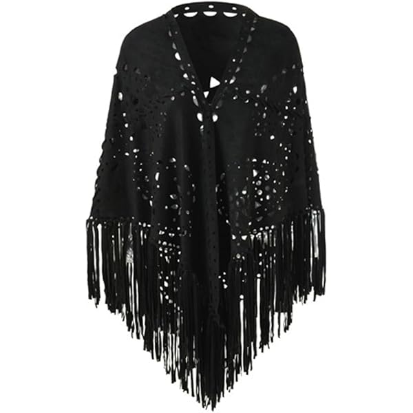 black suede shawl