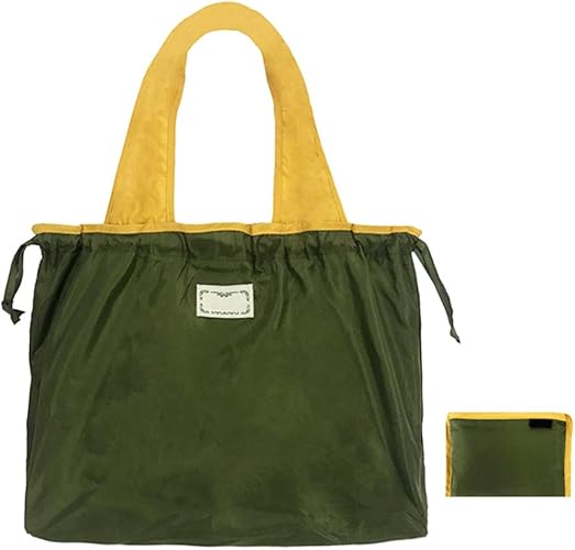 Amazon Iadorer エコバッグ 折りたたみ レジバッグ 洗える 買い物バッグ バッグ トート 軽量 無地 収納 コンパクト 持ち歩く アーミーグリーン Iadorer エコバッグ 買い物バッグ