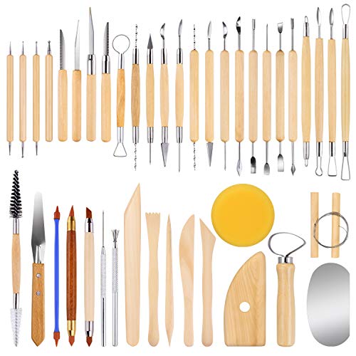 ETEPON Pottery Tools Clay Sculpting Tools Set of 42PCS(ET026)