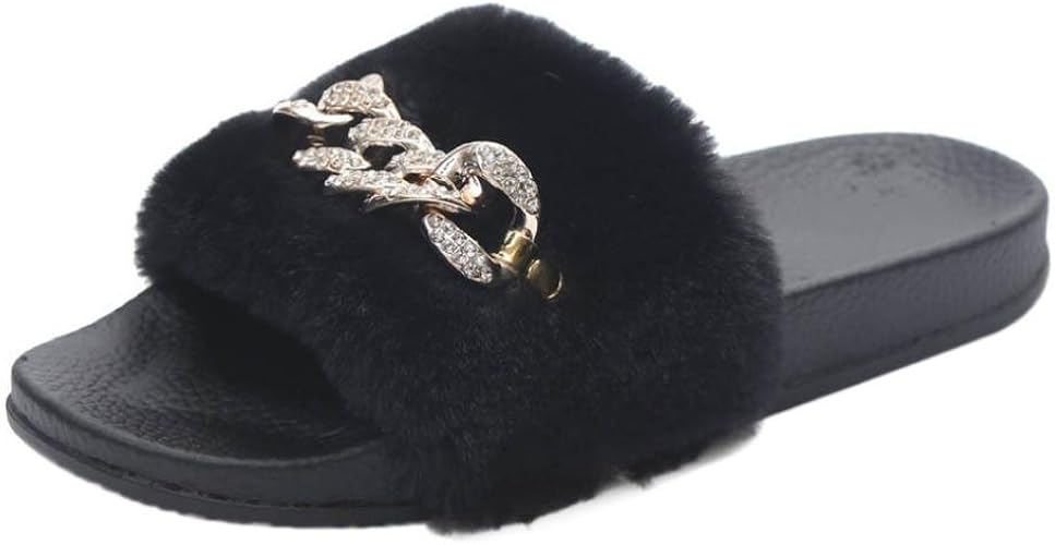 fur flip flops amazon