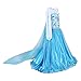 Anbelarui Girls Princess Deluxe Fancy Costume Snowflakes Flower Print Dress + Accessories Set (3-4 Years, 01 Dress&Accessories Set)