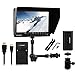 EACHSHOT Feelworld FW-760 Battery + Charger + Magic Arm, 4K HDMI Output 7'' Video Monitor IPS Full HD 1920x1200 HDMI 1080p for BMPCC for DSLR Camera Canon Nikon Sony