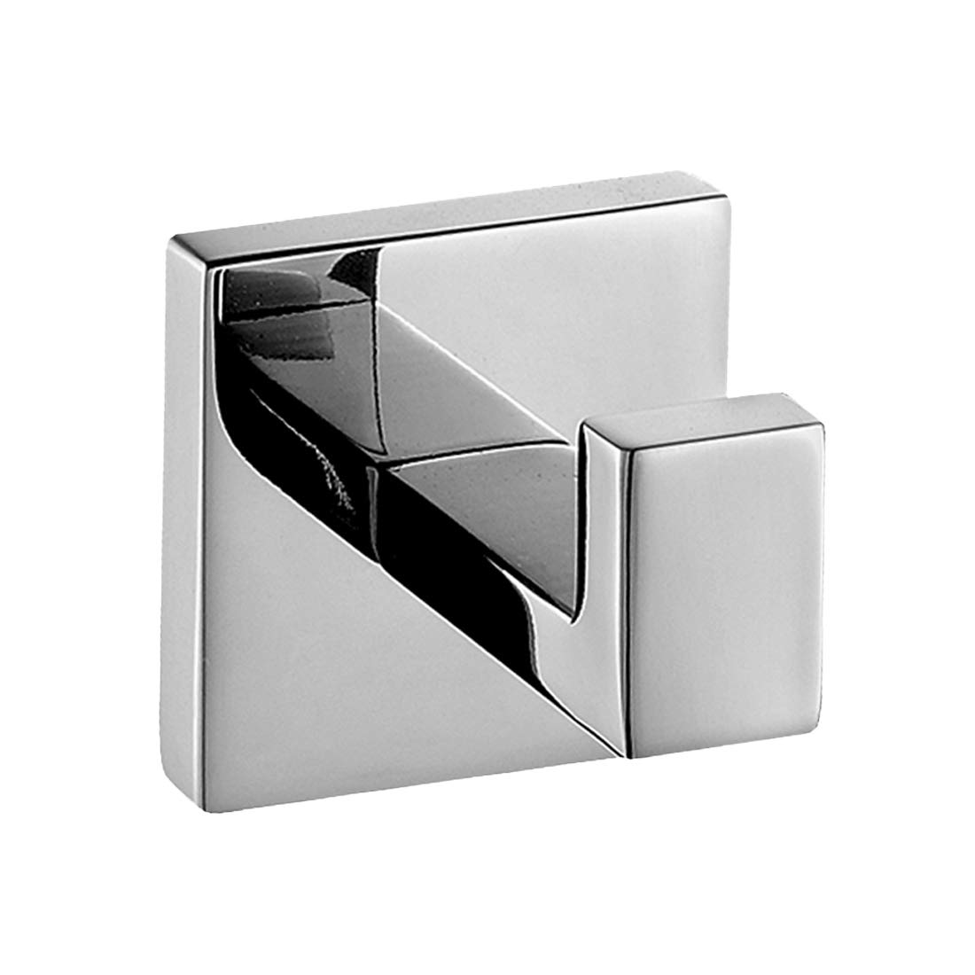 Aothpher 304 Stainless Steel Chrome Finished Towel Hook，Modern Chrome Towel Robe Luxury Square Bathroom Accessory — image 1